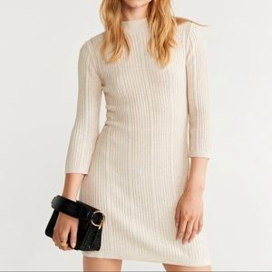 Mango dress. NWT. White, wool blend, super soft